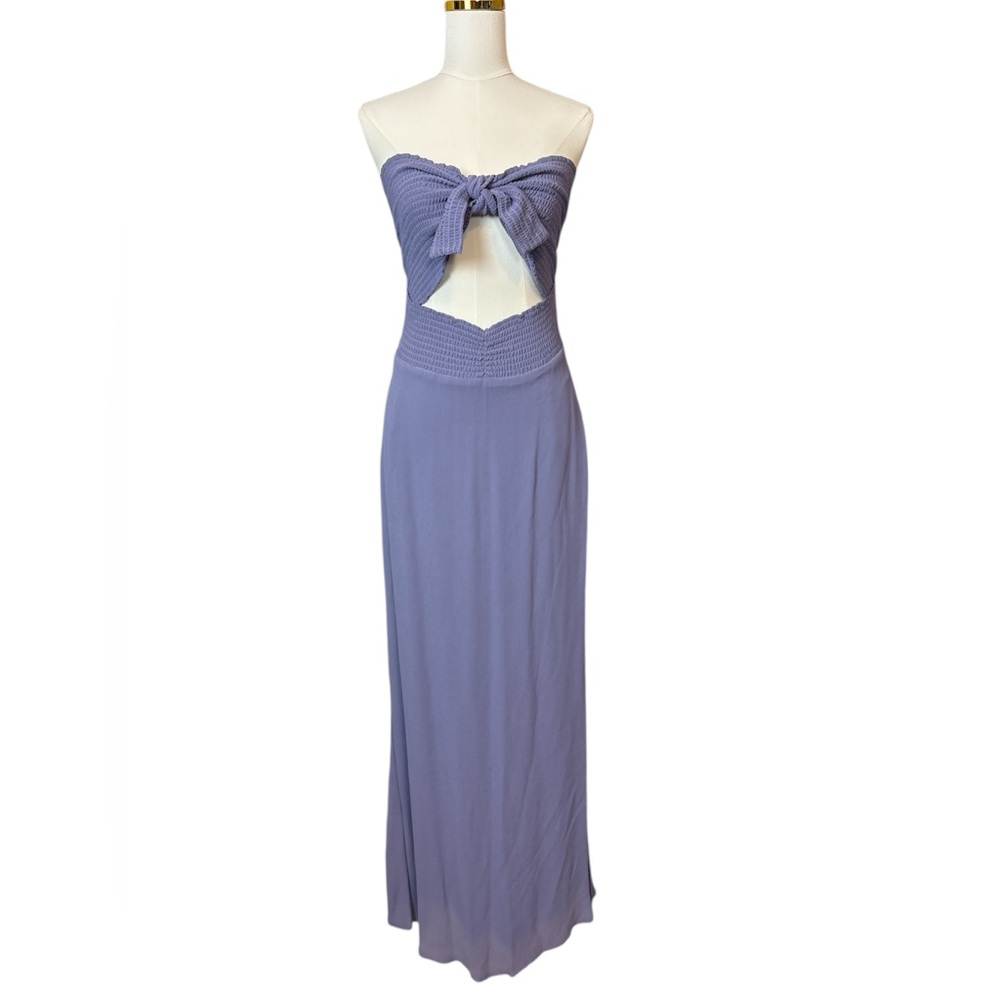 REFORMATION | Lavender Strapless Maxi Dress